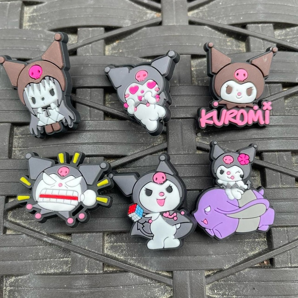 Sanrio Kuromi charms for Crocs shoes (6 count) - Picture 3 of 4